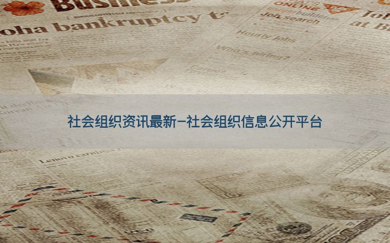 社会组织资讯最新-社会组织信息公开平台