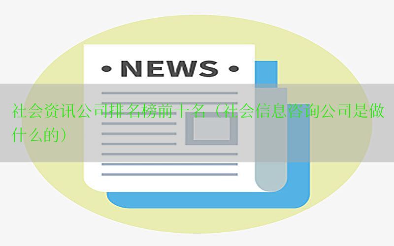 社会资讯公司排名榜前十名（社会信息咨询公司是做什么的）