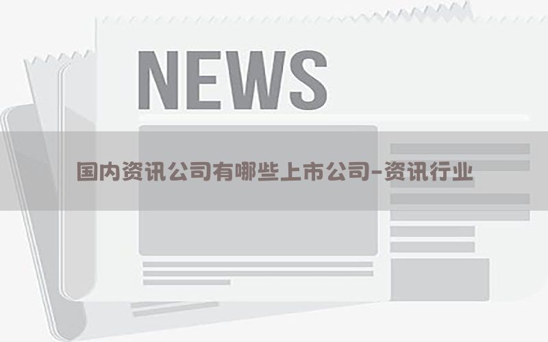 国内资讯公司有哪些上市公司-资讯行业